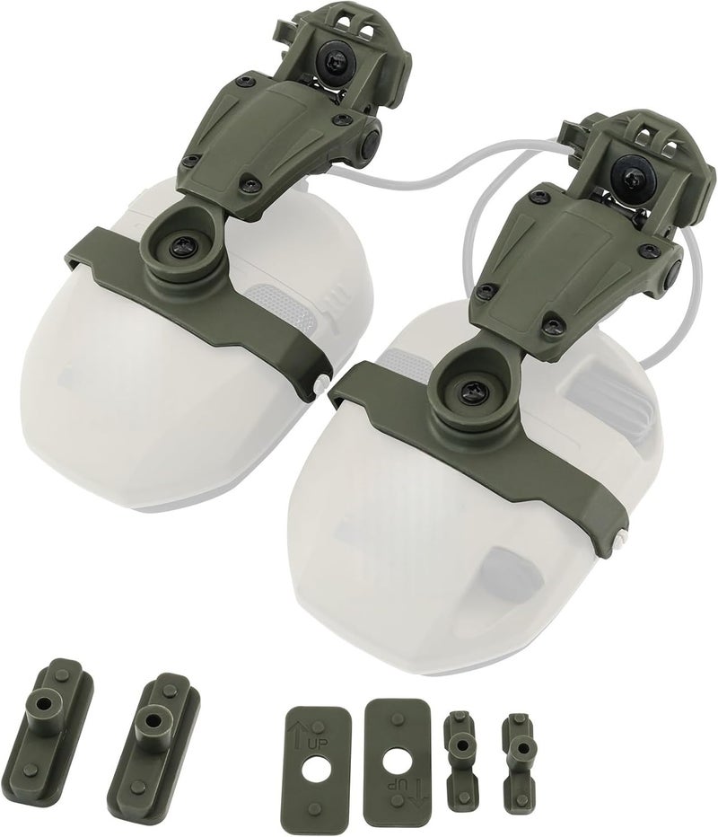 HEARFALCOM Tactical Helmet ARC Rail Adapter Accessories - Compatible with Walker's Razor Earmuffs - Image 1